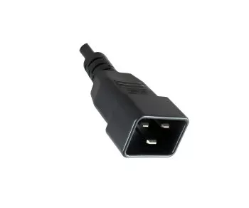 Cold appliance cable C19 to C20, 1,5mm², 16A, extension, VDE, black, length 1,80m